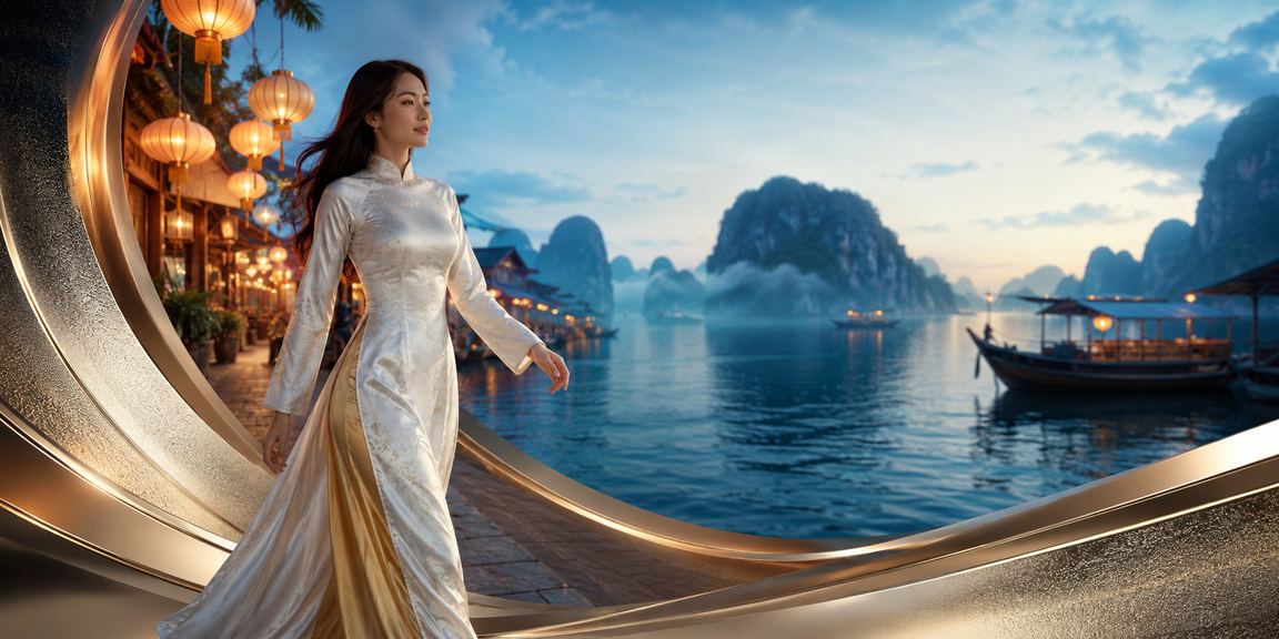 Khung cảnh vịnh Hạ Long với người dùng trải nghiệm cá cược trực tuyến trên thiết bị di động
