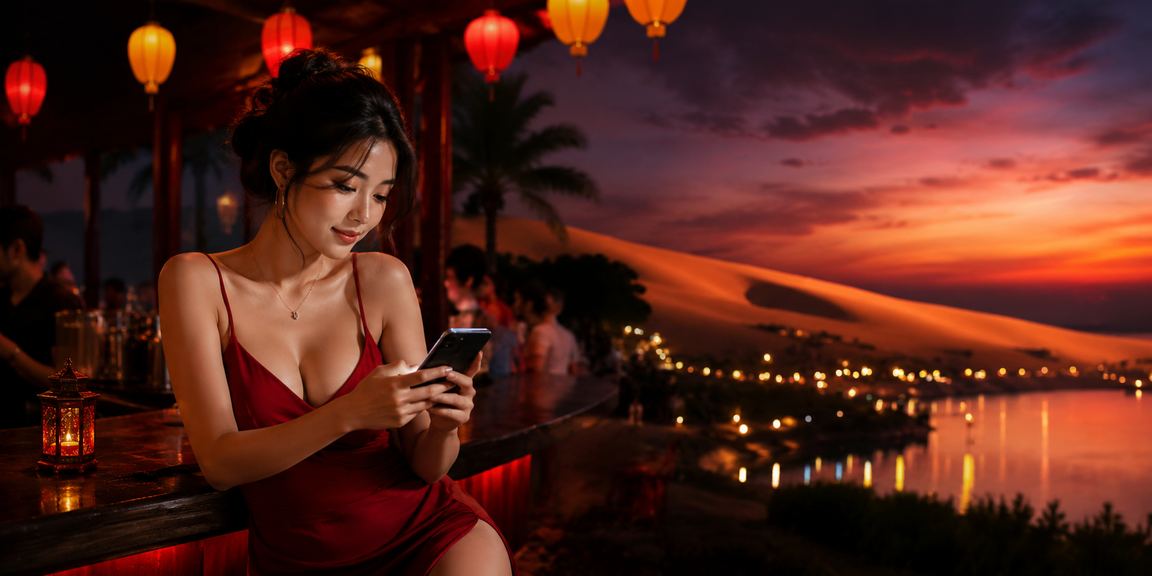 Không khí lễ hội tại Mũi Né kết hợp xem kèo thể thao và esports qua điện thoại di động