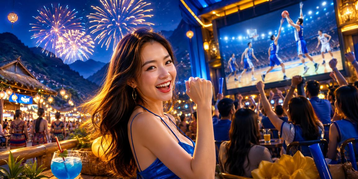Người hâm mộ thể thao tại Sapa theo dõi trận đấu bóng rổ và đặt cược qua điện thoại